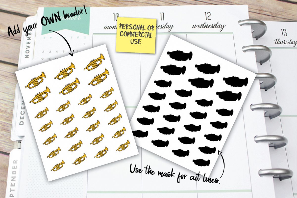 Trumpet Planner Stickers example image 1
