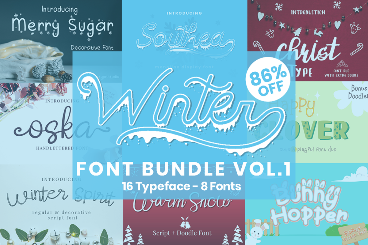 Winter Font Bundle Vol.1 example image 1