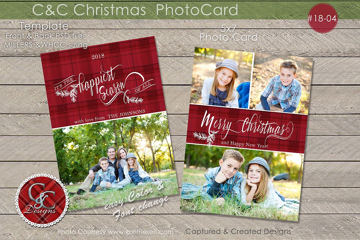 C&C Christmas Photo Card 18-04 example image 1