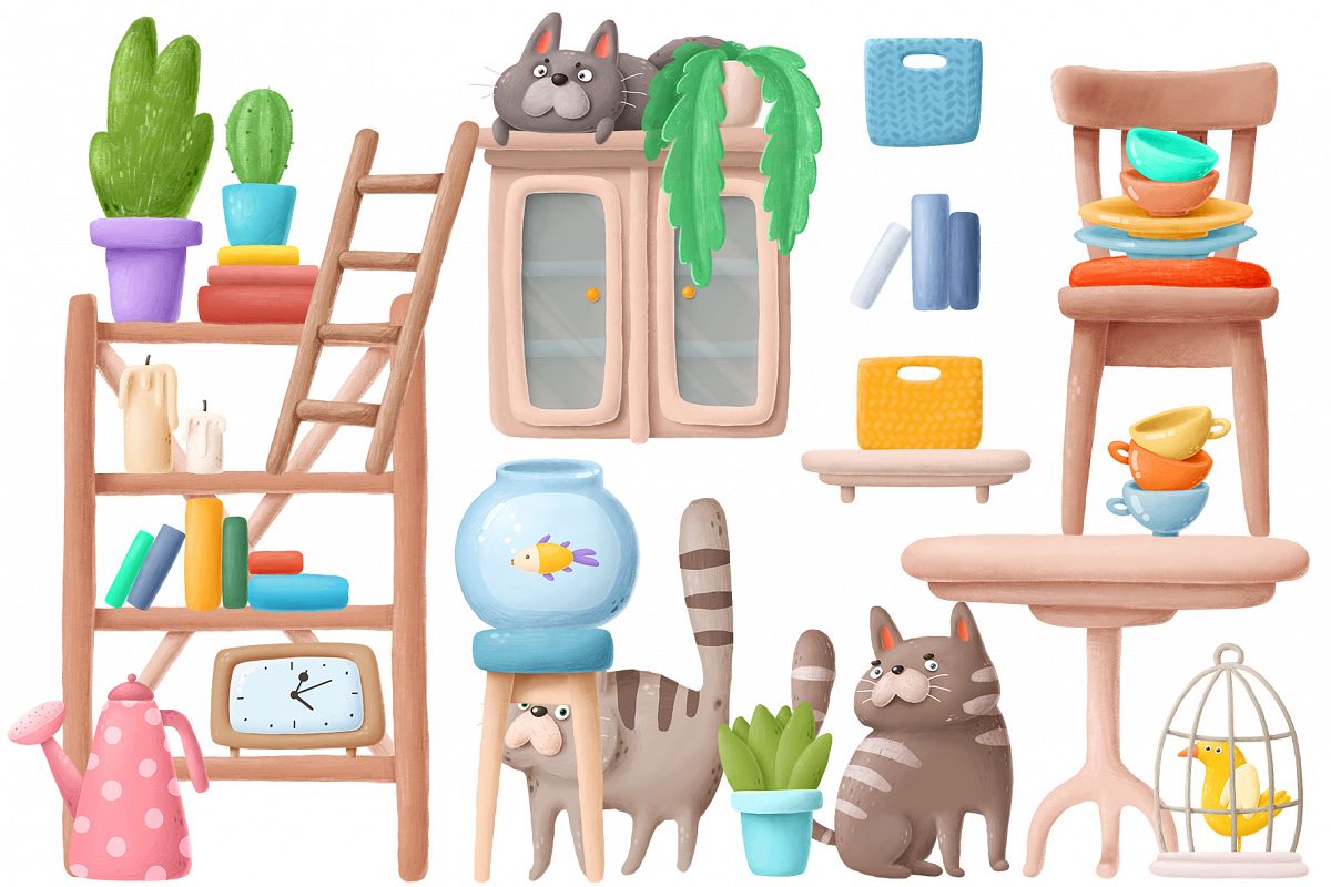 Home clipart pack 2 example image 1