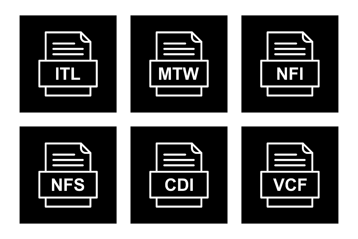 Set Of File Formats Icons example image 1