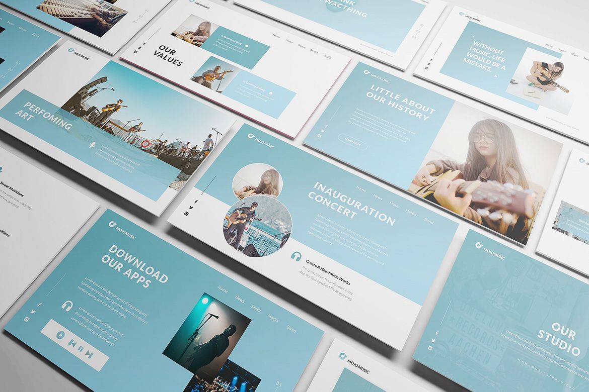 Music Keynote Presentation Template example image 1