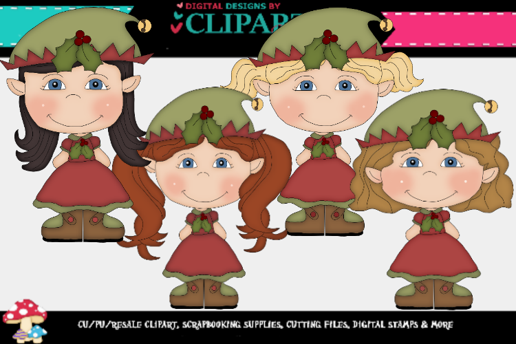 Christmas Elf Girls 9 example image 1