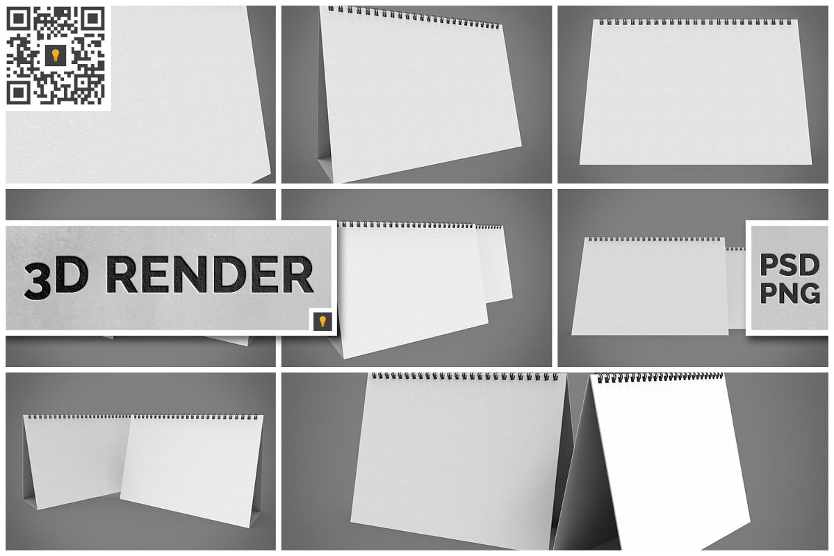 Desktop Calendar 3D Render example image 1