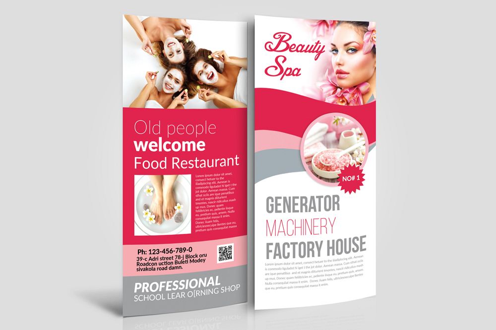 Beauty Salon Rack Card Template example image 1