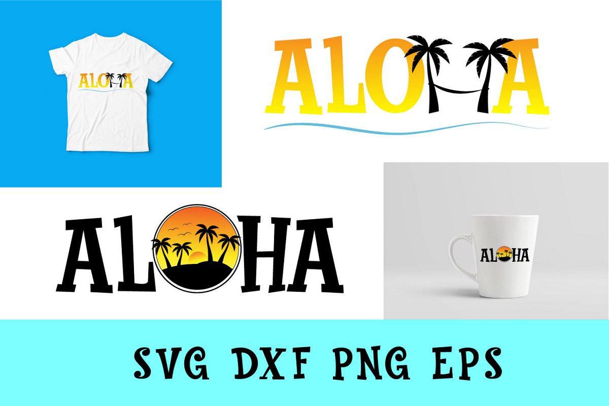 Aloha Svg Dxf Png Jpg Eps example image 1