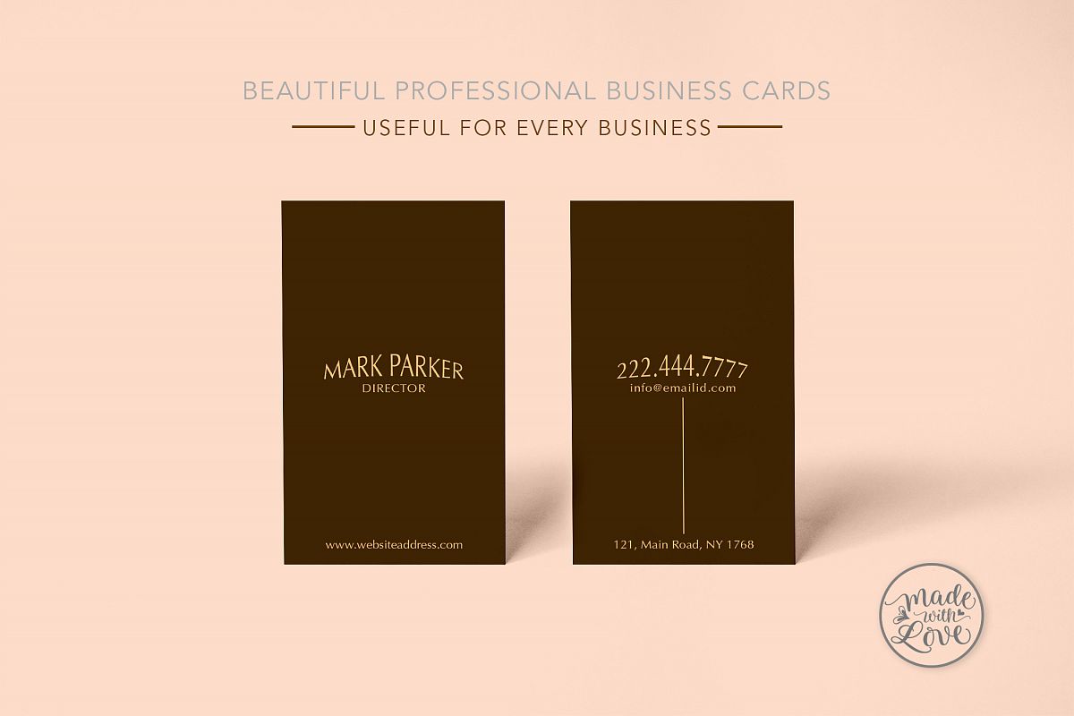 Minimal Professional Business Card example image 1