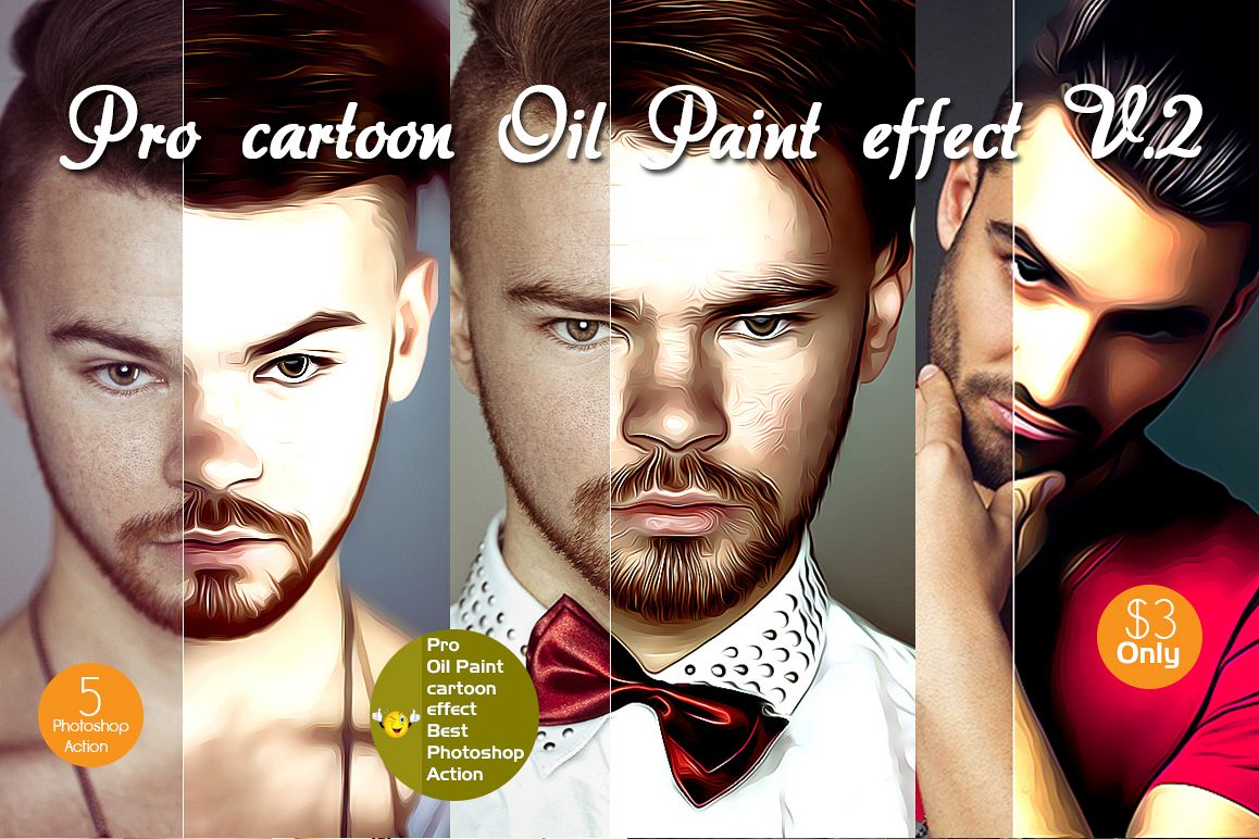 Professional cartoon Oil Paint effect v.2 example image 1