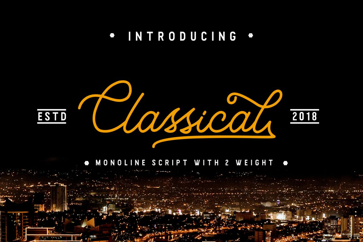 Classical / Monoline Script example image 1