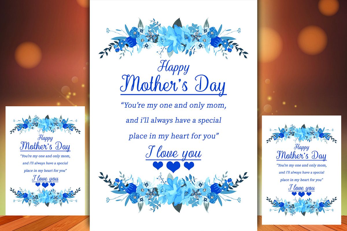 Floral Mother's day Greeting Card example image 1