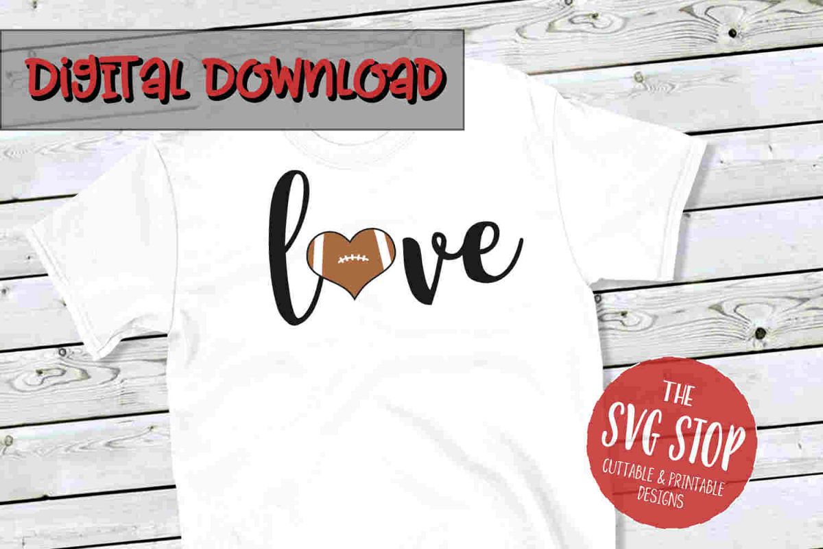 Football Love 6 -SVG, PNG, DXF example image 1
