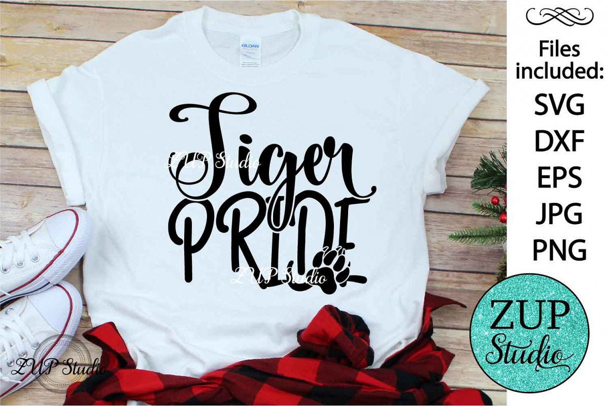 Tiger Pride text word art svg design 460 example image 1