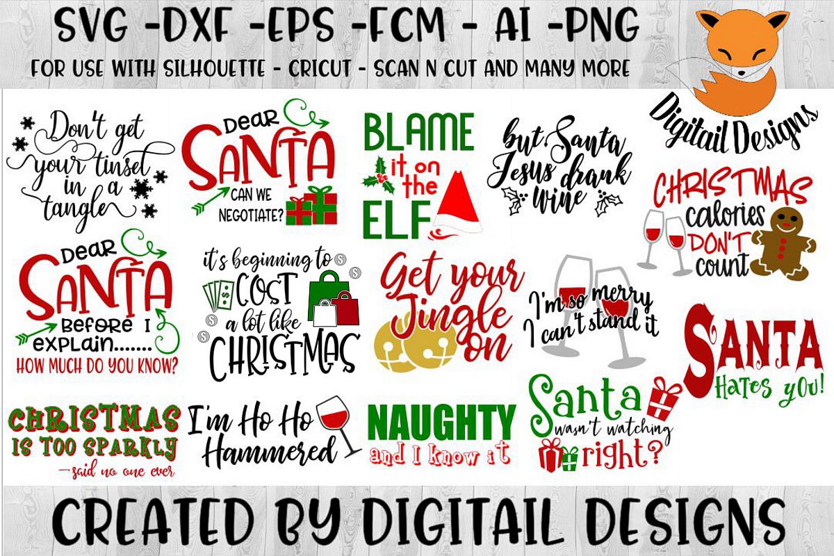 Download Funny Sarcastic Naughty Christmas SVG Bundle