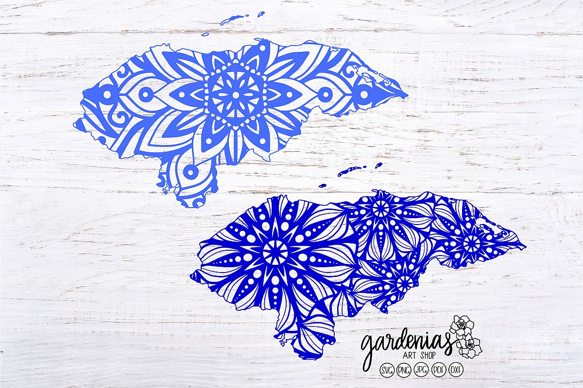 Honduras Mandala SVG | Honduras Mandalas Cut File | Clip Art example image 1