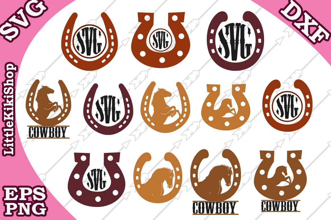 Download Horseshoe Monogram Svg,Western Horse Svg,Cut Files for Cri