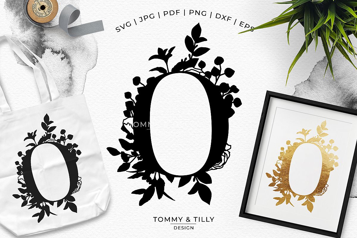 O Bouquet Letter Design - Paper Cut SVG EPS DXF PNG PDF JPG example image 1