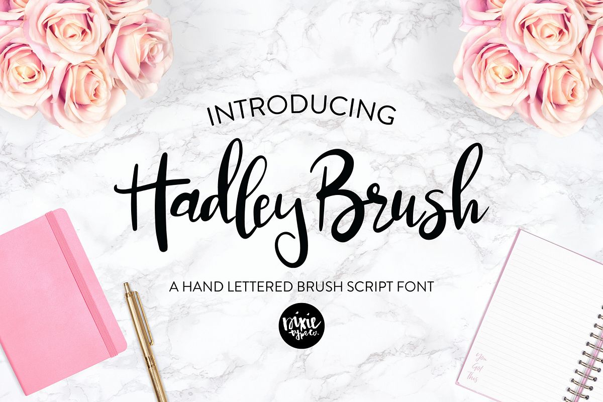 HADLEY BRUSH Script .OTF Font example image 1