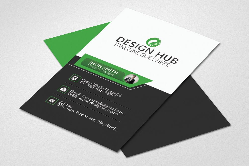 Vertical Business Card Template example image 1