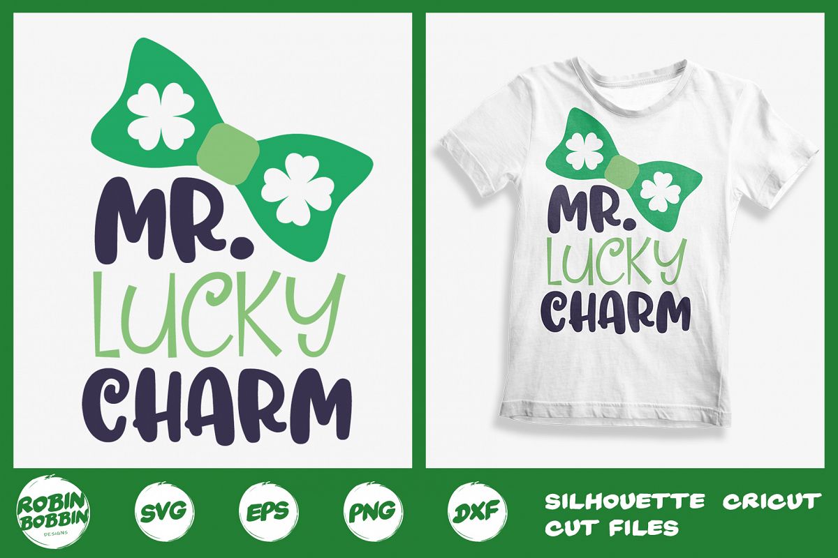 St. Patricks Day SVG, Mr. Lucky Charm SVG, Crafters SVG example image 1