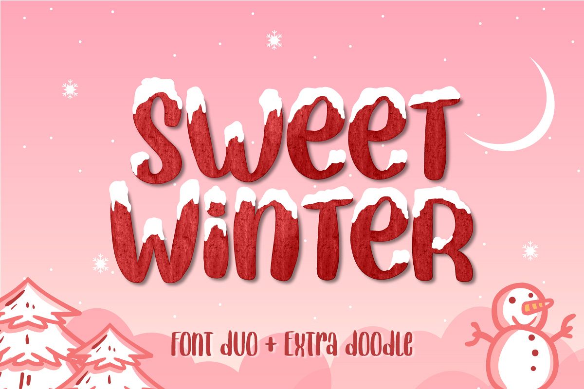 Sweet Winter - Layered Font Duo example image 1
