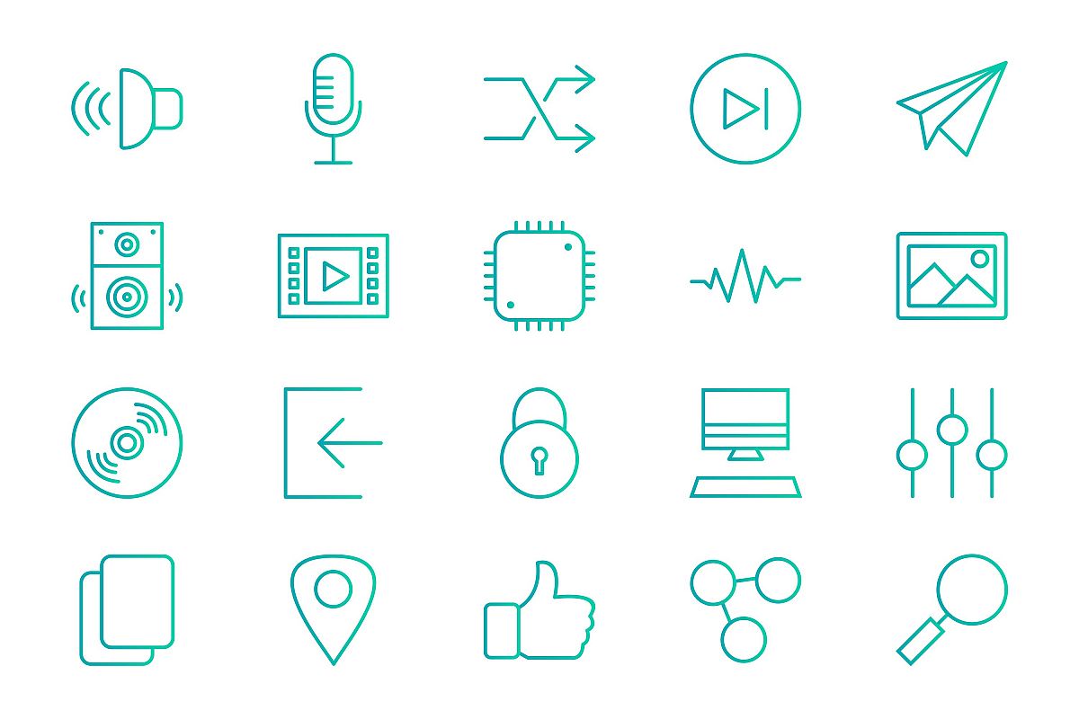 Set Of Multimedia Icons example image 1