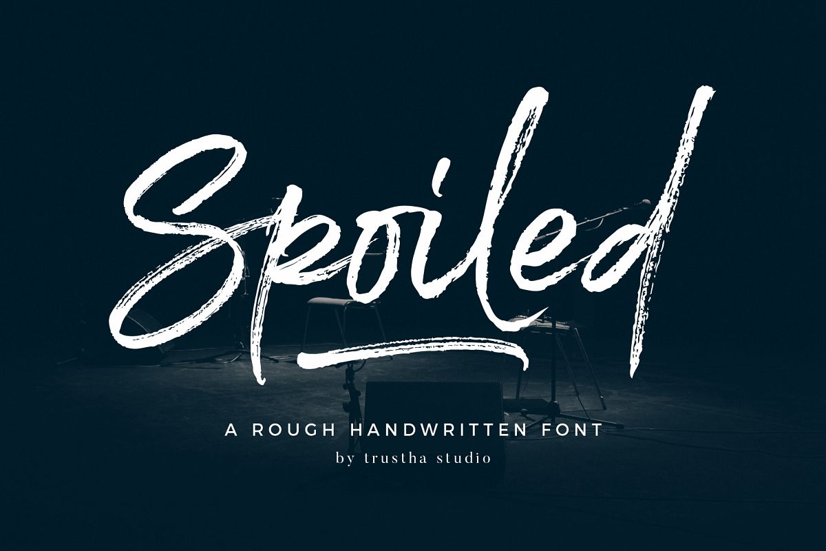 Spoiled Brush Font example image 1