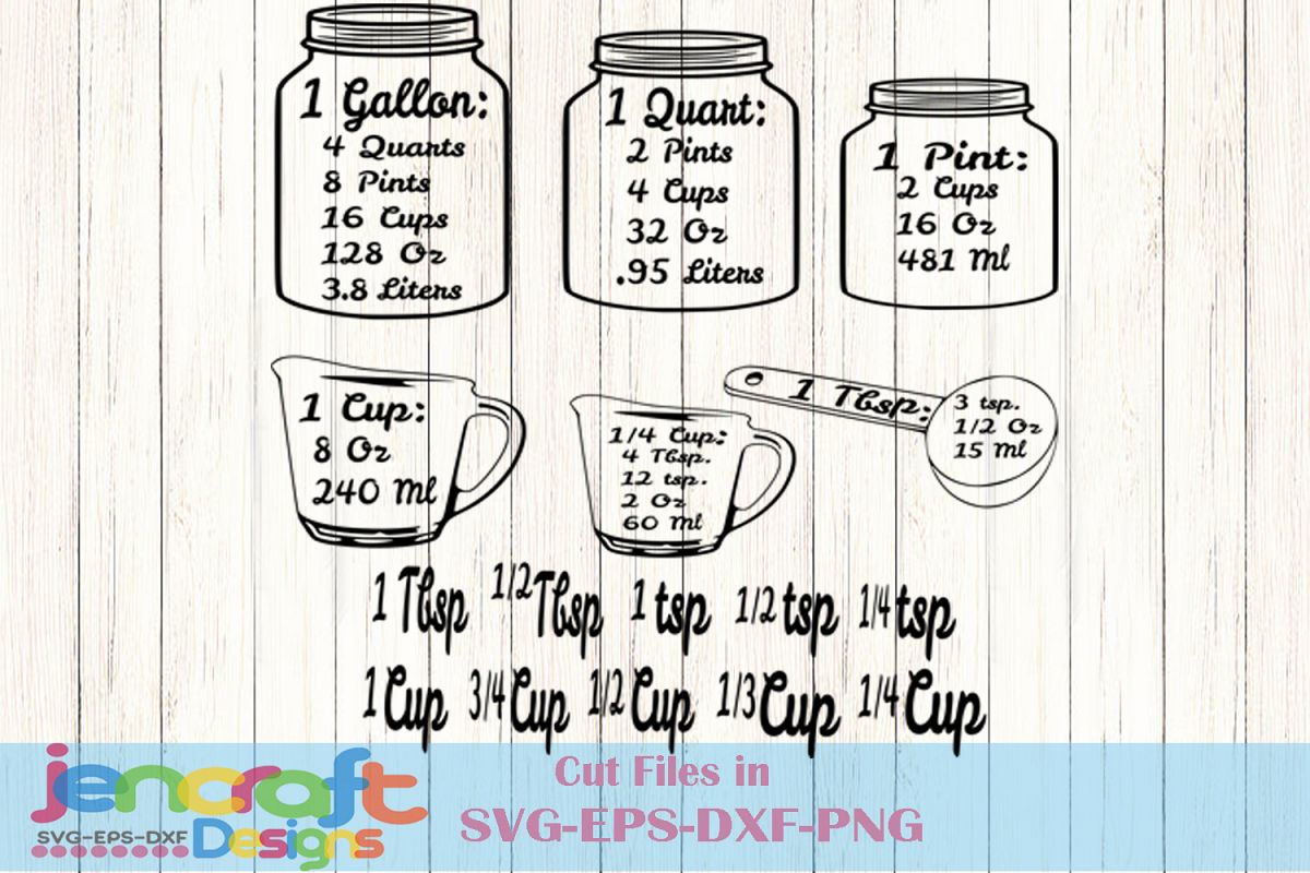 Download Kitchen SVG - Conversion Chart SVG Kitchen Measurements