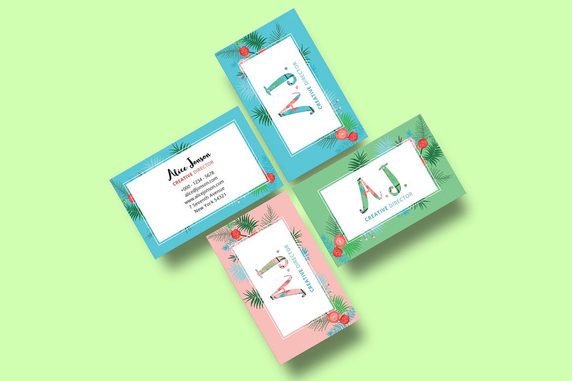 Floral Spring Business Card example image 1