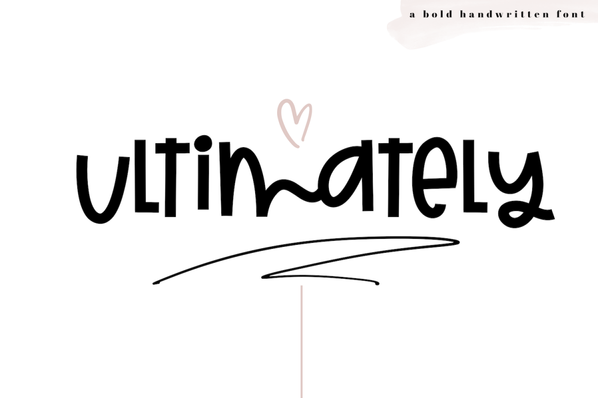 Ultimately - A Bold Handwritten Font example image 1