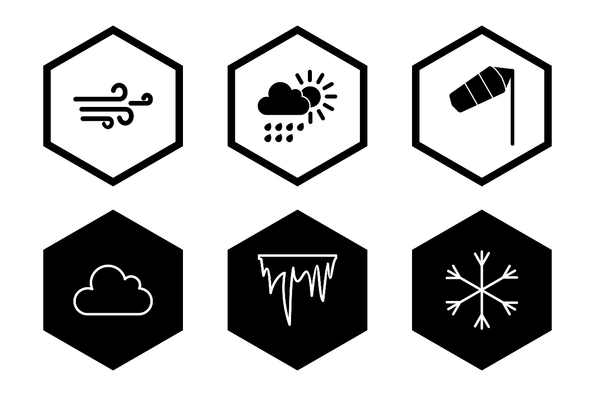 Set Of Weather And Season Icons example image 1