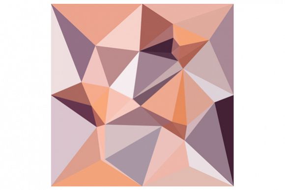 Almond Beige Abstract Low Polygon Background example image 1