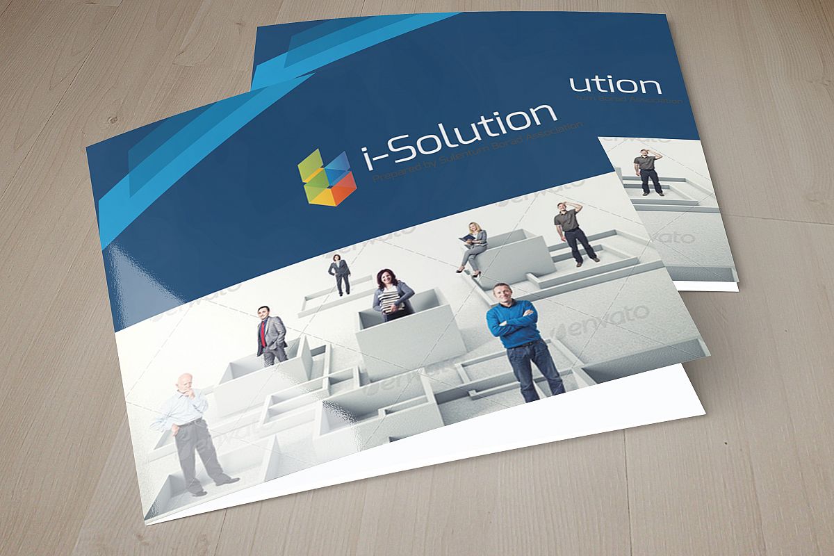 Professional Business Square Trifold Brochure example image 1