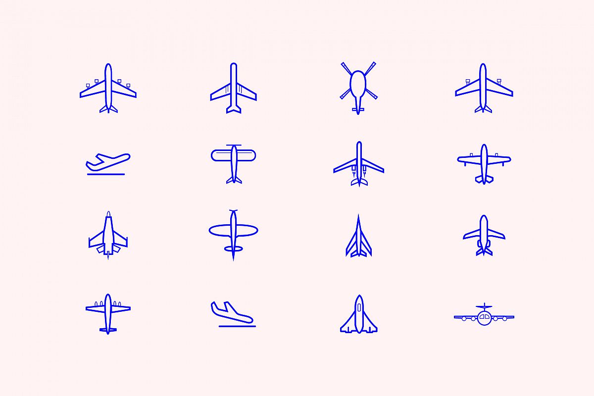 Aviation Blue Icons example image 1