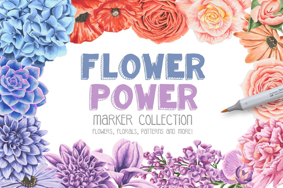 Flower Power Marker Collection example image 1