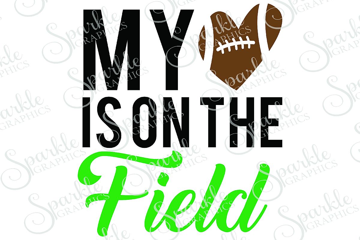 My Heart Is On The Field File Set | SVG, EPS, DXF, PNG