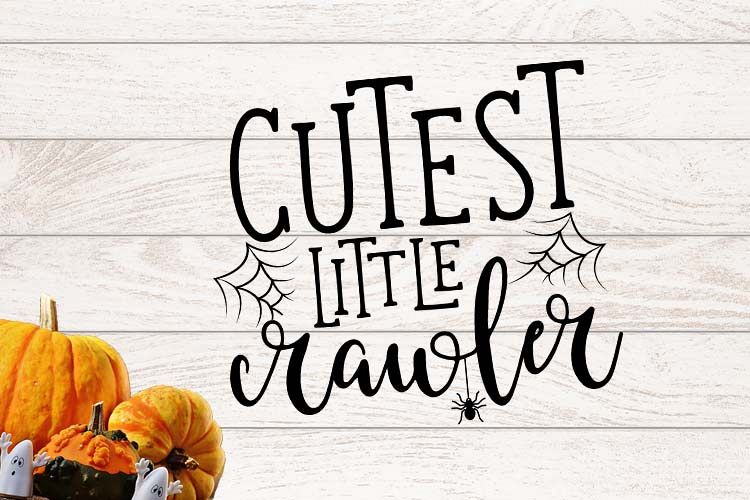 Cutest little crawler Halloween SVG example image 1