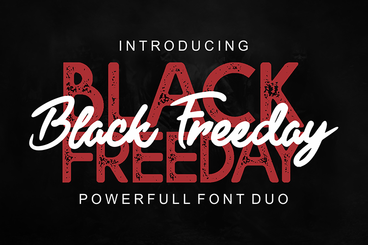 Black Freeday - powerfull font duo example image 1