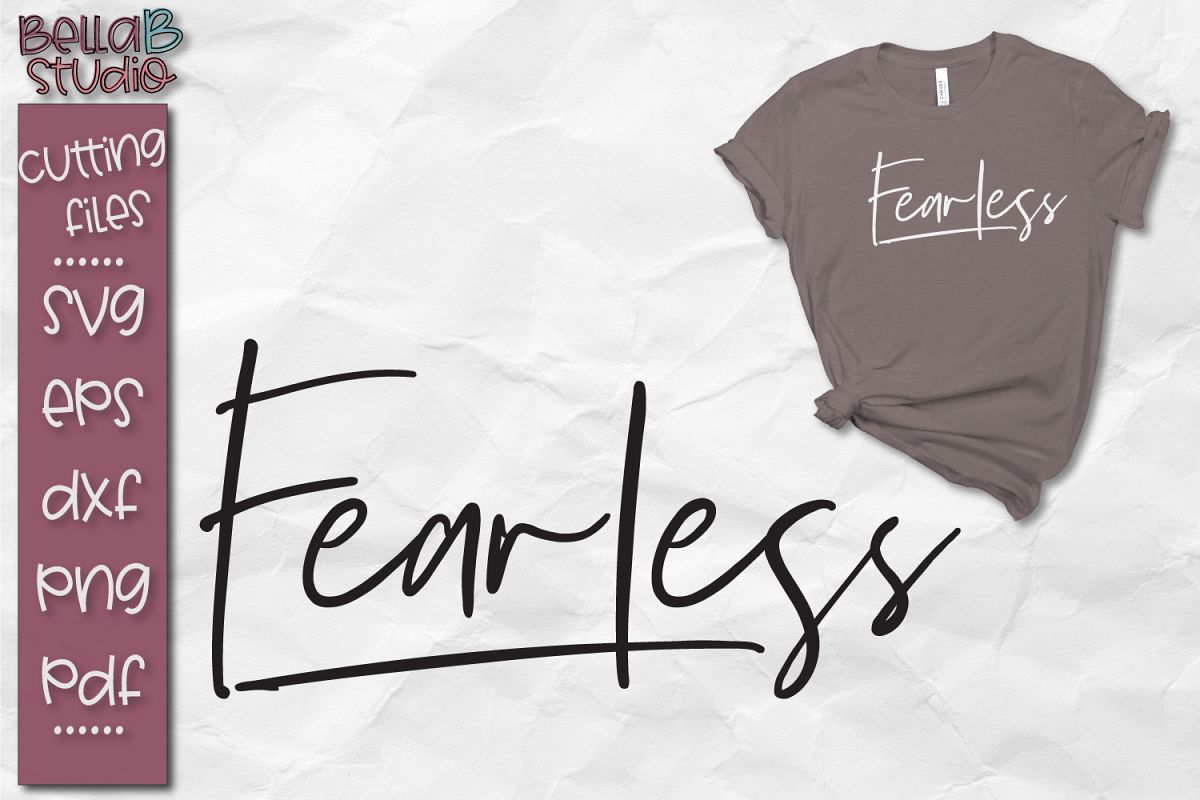 Fearless SVG file, Christian SVG Cut file example image 1