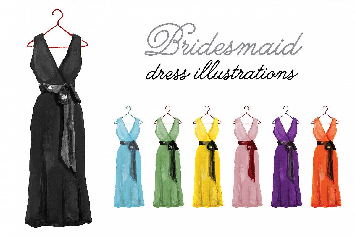Bridesmaid Dress Illustrations example image 1