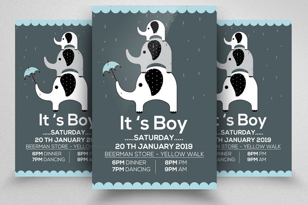 Baby Shower Invitation Flyer example image 1