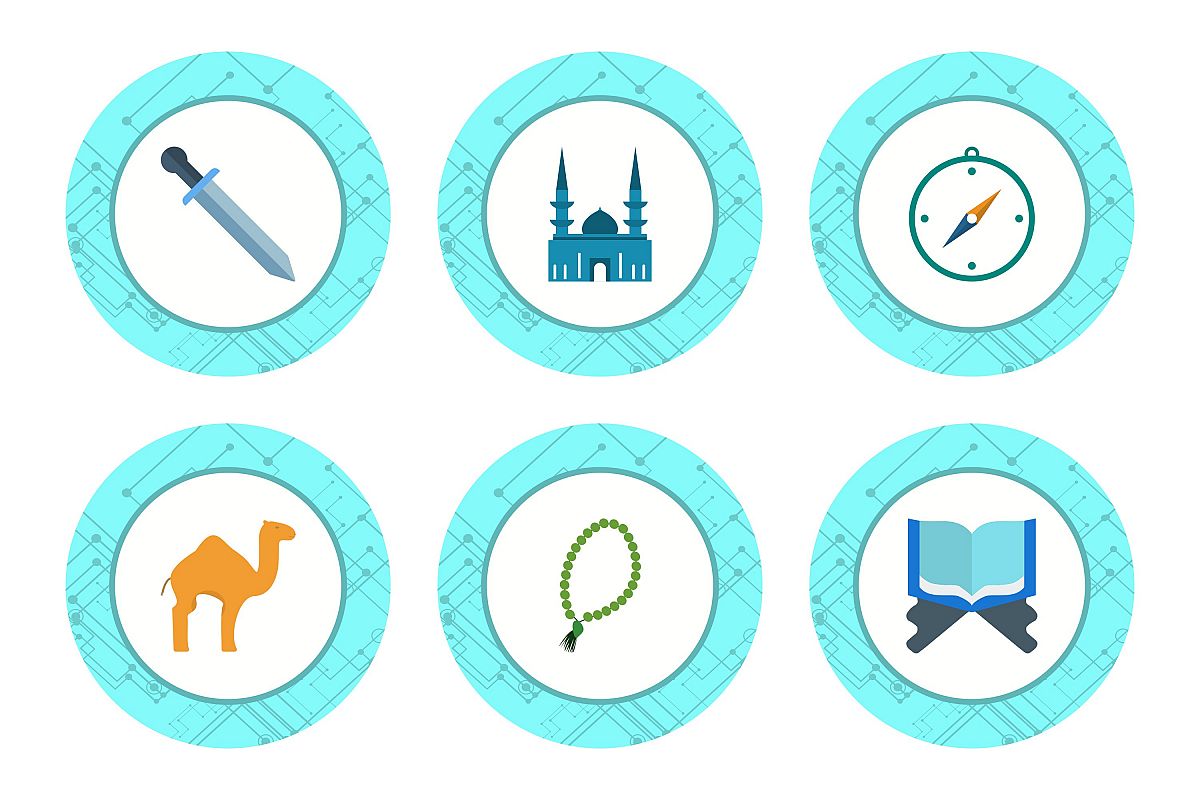 Set Of Ramadan Icons example image 1