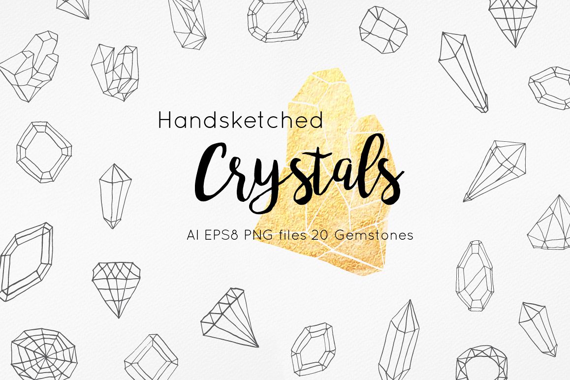 Handsketched Gemstones and Crystals example image 1