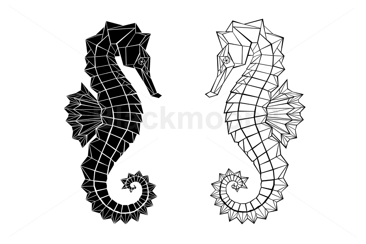 Polygonal Seahorse example image 1