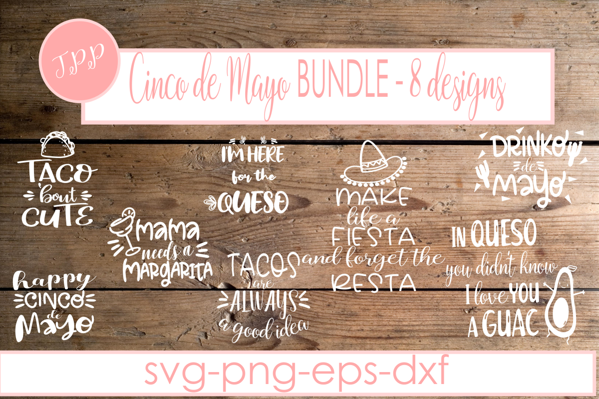 Cinco de Mayo Bundle, Tacos svg design file bundle example image 1