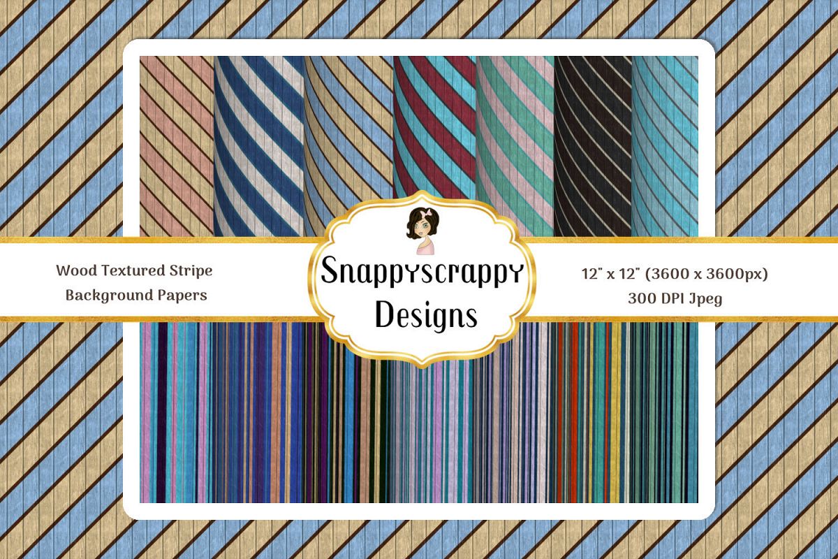 Wood Textured Stripes Background papers example image 1