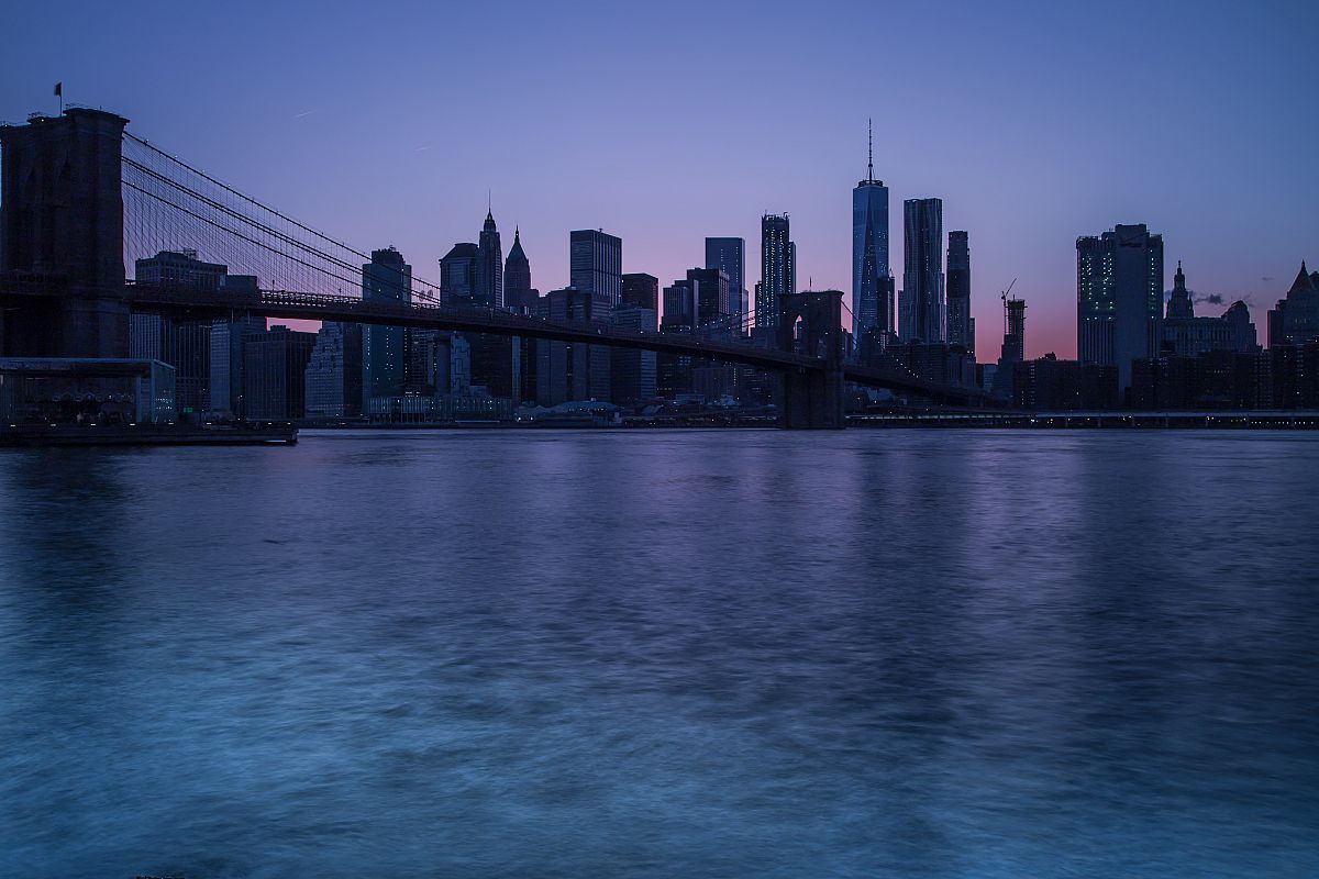Manhattan view during twilight from dumbo location example image 1