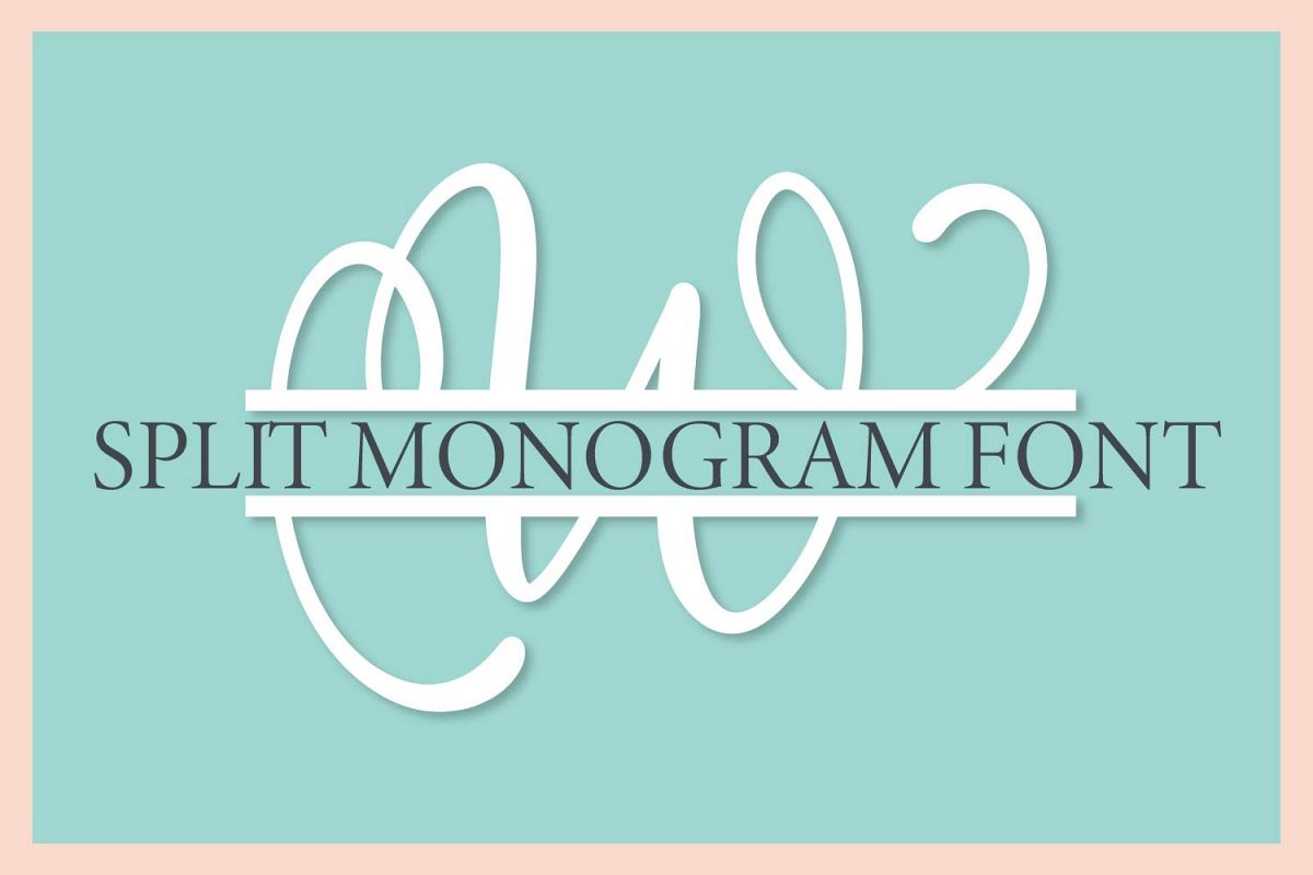 Split Monogram Alphabet Font - Hand Lettered Initials! example image 1