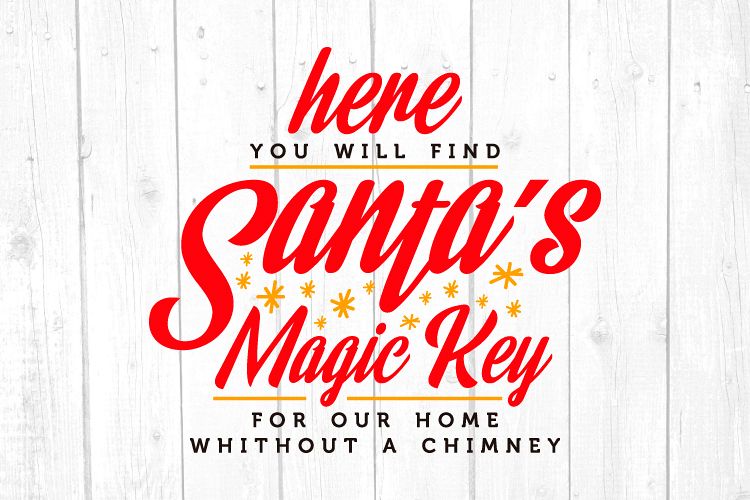 Santas Magic Key Svg, Christmas, Christmas Svg example image 1