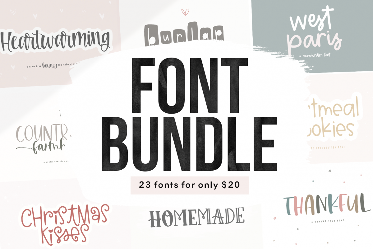 Font Bundle - Handwritten Fonts for Crafters! example image 1