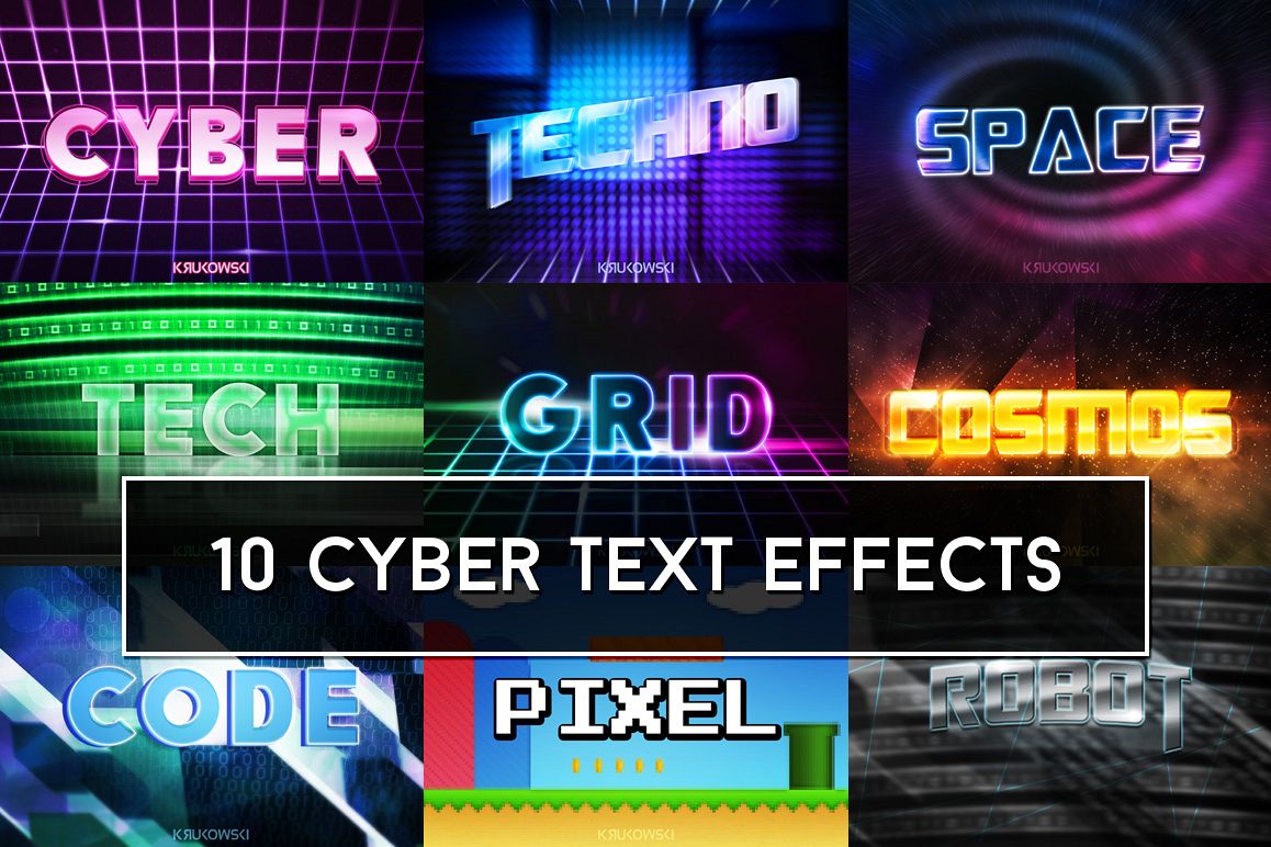 Cyber Text Effects Mockup example image 1